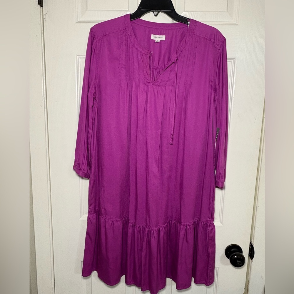 NWT - Westbound Long Sleeve, Lightweight, Magenta Dress